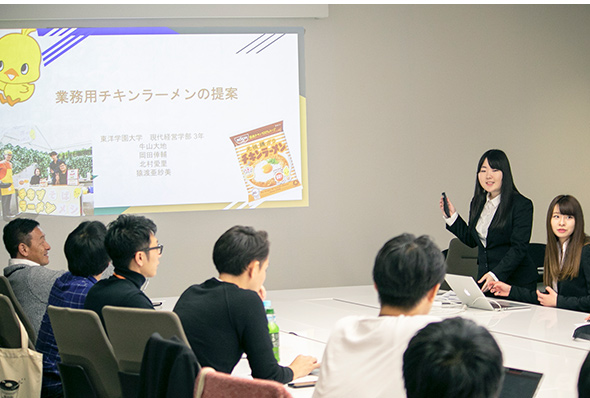 産学連携プロジェクトでもプレゼンを担当